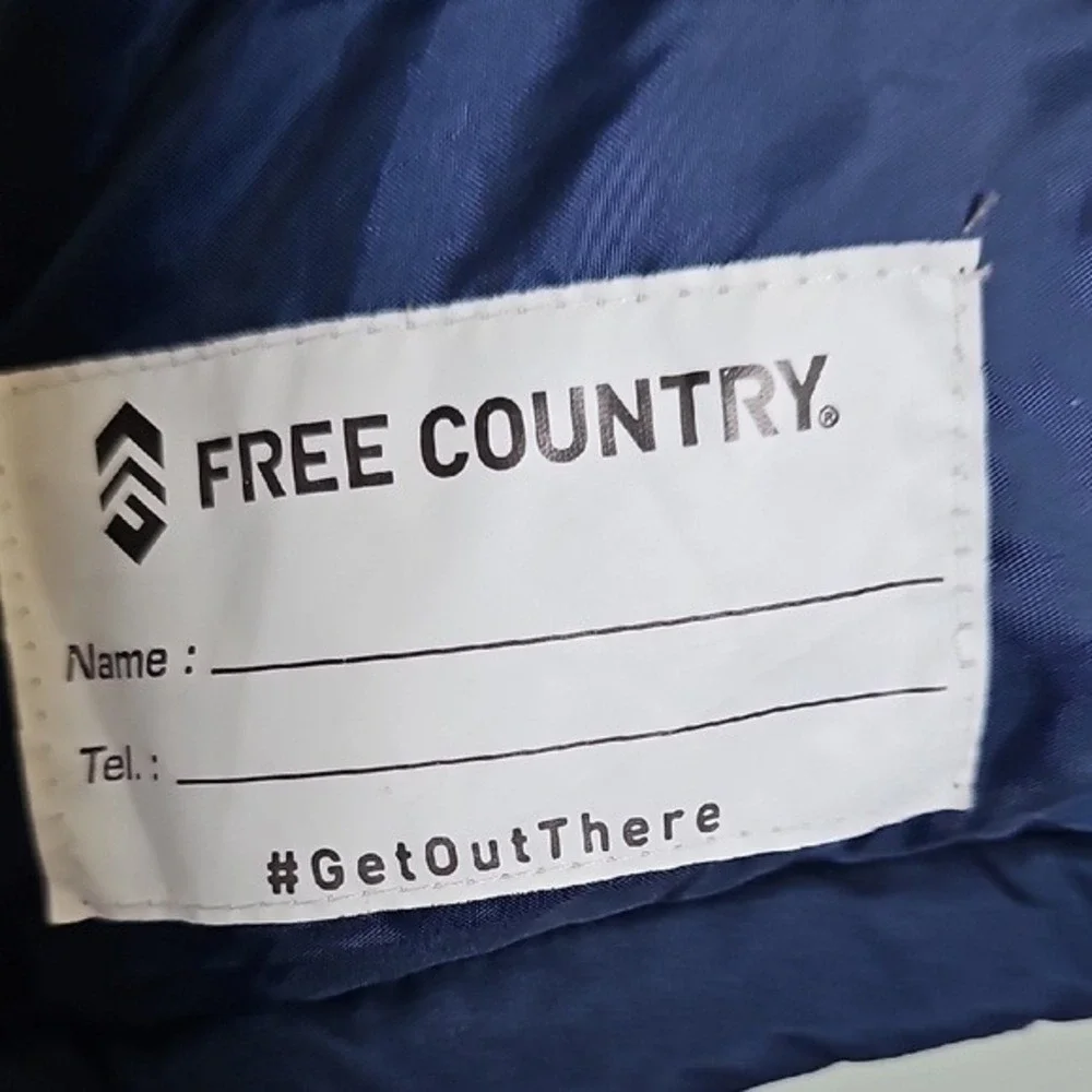 Free Country Boys Navy Blue Fleece Lined Puffer Jacket Detachable Hood Size S 8